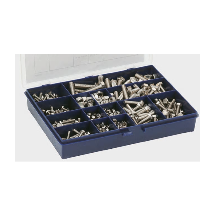RS Pro 624 Piece Stainless Steel Screw/Bolt & Nut Kit